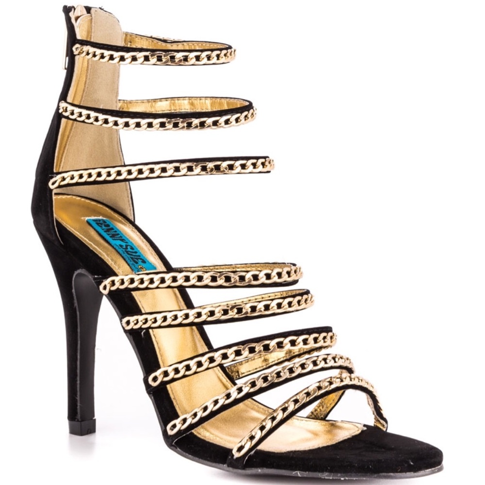Designer Strappy Heels (9.5)